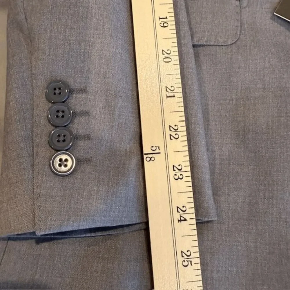 NWT The Suit‎ Shop Textured Gray Suit Jacket Slim Size 38 R
